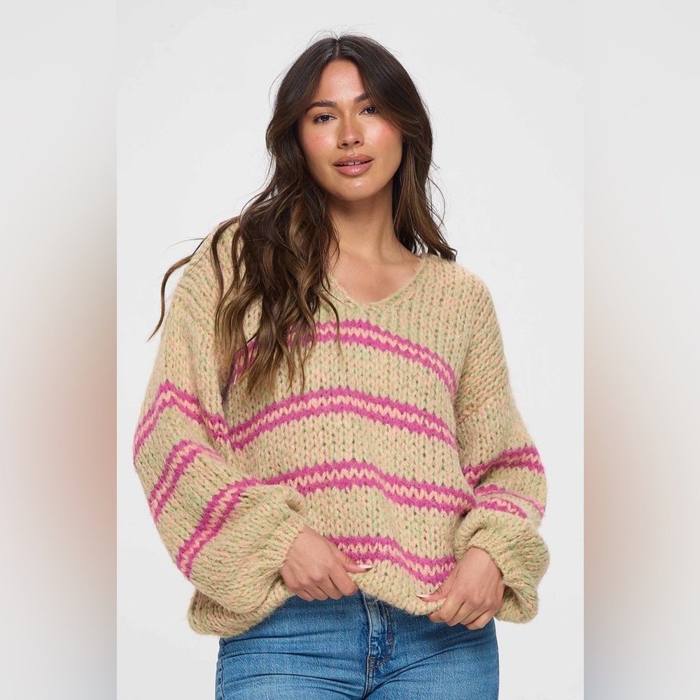 Knit V-Neck Sweater